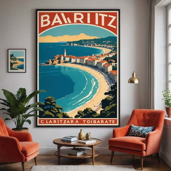 Décorez avec Élégance Rétro : Comment une Affiche Biarritz Vintage Peut Transformer Votre Intérieur
